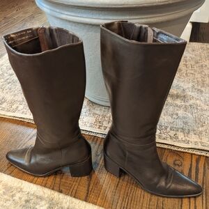 Nine West Leather Knee High Boots